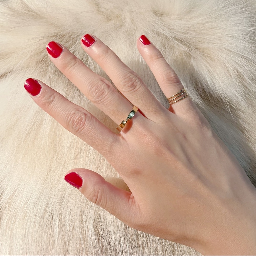 ✨Elegant Twisted Gold Adjustable Ring